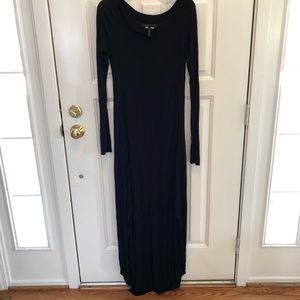 Bcbg MaxAzria Hi-Low Black Maxi Dress